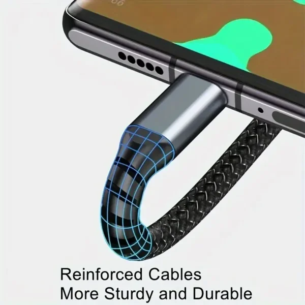 100W 3-in-1 Super Fast Charging Cable – Universal Charger with Type C, Micro USB & Lightning Connectors